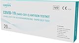EUROPAPA® 20x Corona Laientest Selbsttest Covid-19 Antigentest auf SARS-CoV-2 Schnelltest zur Eigenanwendung Testkassete Probentupfer Antigenextrakt einzelverpackt