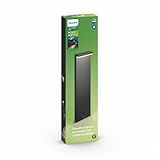 Philips Bustan LED Outdoor Wegeleuchte (40 W), wetterfeste Gartenbeleuchtung mit warmweißem Licht, energiesparende LED Beleuchtung, anthrazit