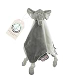 Cute Since 1999 Baby Schnuffeltuch & Kuscheltier ab 0 Monate - Schmusetuch für Junge & Mädchen - Sachen & Geschenk für Neugeborene - Bio Tier Kuscheltuch & Schnüffeltücher (Elefant, 30 * 30cm)