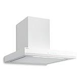 Klarstein Velaire Dunstabzugshaube 60 cm - 600 m³/h, A++ Energieeffizienz, Touch-Bedienung, LED, leise, Aluminium- & Aktivkohlefilter, Wandhaube, Weiß