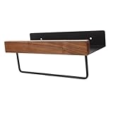 DECHOUS Wandablage Für Das Badezimmer Duschregal Aus Hochwertigem Mit Handtuchstange Walnuss Badezimmer Organizer Für Handtücher Und Badutensilien
