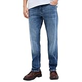 JACK & JONES Jeans Herren Stretch – Tapered Jeans Herren Hose aus Stonewashed Denim mit Knopfleiste, Mid Rise Bund, 5-Pocket, Bequeme Hose in Blau für Alltag & Freizeit
