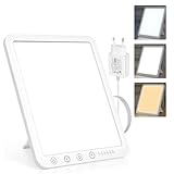 Sotipevs Tageslichtlampe 15000 Lux, UV-freie LED Lichttherapielampe Tageslicht, LED Daylight Lampe, Touch-Control Sonnenlicht Lampe, Vollspektrumlampe für Zuhause/Büro