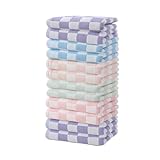 SK Studio 12er Pack Waschlappen, Baumwolle, Seiflappen weiche und saugfähige Waschlappen 35x35cm, Mischen
