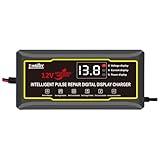 Missmisq Batterieerhaltungsladegerät Automotive, Intelligentes Autobatterieladegerät,12V Autobatterieladegerät Impulsreparatur | Digitales Display, intelligentes Erhaltungsladegerät, flammhemmend, für
