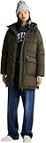 Tommy Jeans Damen Daunenmantel Midi Puffer mit Kapuze, Grün (Fatigue Green), L