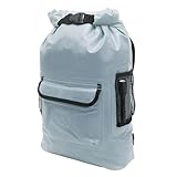 Wasserdichter Outdoor-Rucksack, Campingrucksack wasserdicht, Wanderrucksack mit gepolsterten Schultergurten, leichter Reiserucksack für Outdoor, 16 Liter, Wanderrucksack für Rucksack,, grau, Fare