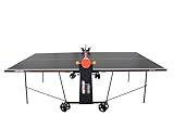 KETTLER Tischtennisplatte Basic Outdoor, Klappbar mit Rollen, Wetterfest, Aluminium-Verbundplatte