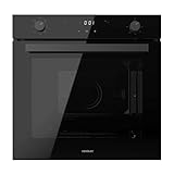 Cecotec Einbau-Backofen Multifunktion 70L Bolero Hexa M226001 Glass Black. 2800W, 7 Funktionen, Display, Steam Base XXL, Steam Assist, Steam EasyClean, Kühlgebläse, Eco-Modus, Konvektionsmodus, Grill