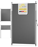 Sol Royal Klemmmarkise Senkrechtmarkise außen – Vertikalmarkise 200x310cm Sichtschutz & Sonnenschutz Balkon Markise ohne Bohren – Windschutz Garten Terrasse Handkurbel Anthrazit Wasserdicht KM5