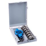 GSR PROFI Schneideisen-Set 8-tlg. M3–M12 | HSS-G Gewindeschneider für Außengewinde | Ø 25 × 9 mm | mit Schneideisenhalter | in Metallkassette | für Stahl, Metall, Handwerk & Industrie