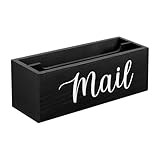 Filvczt Post-Organizer aus Holz, Schreibtisch-Aufbewahrungsbox, Wandmontage, für Rechnungen, Dokumente, Notizbücher, Briefe, Umschläge, Etiketten, Foto-Dokumente