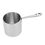 Jiawu Edelstahl-Fritteuse-Topf, Mini-Topf, Praktischer Griff, Platzsparender Küchen-Gasherd