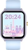 ICE-WATCH - Ice smart junior 2.0 Purple Soft Blue - Lilafarbene Connected Watch für Kinder mit blauem Silikonarmband - 022801 (1,75 inch)
