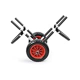 Toboli klappbarer Einzel Transportwagen bis 45 kg für SUP Board, Kanus und Kajaks, Surfwagen mit Polstern und PU-Räder, geräumiger SUP-Wagen 73 x 45 x 60 cm, SUP-Trolley aus Aluminium