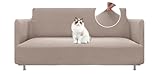 BellaHills Sofabezug 2 Sitzer (140-172cm), Stretch Sofa Überzug, Sofaschoner rutschfest, Elastischer Couch Überzug, Sofa Cover Mit Armlehnen, Sand
