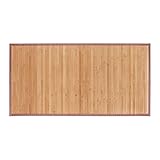 Relaxdays Bambusmatte, 61x122cm, feuchtigkeitsresistent, rutschfest, Bambus Fußmatte Bad, Flur, Küche, Badteppich, Natur, 10024084_1382