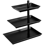 taonganui Etagere mit 3 Etagen, Küche Etageren mit Obstschalen Organizer, 360° Drehbares Dessert Ständer Obstschale Metall Food Display Servierplatte für Obst Brot, Dessert, Snacks