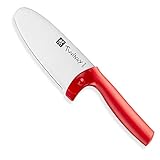 ZWILLING Twinny Kinderkochmesser, 10 cm, mit Fingerschutz, Edelstahl, Abgerundete Klingenform, Kindgerechtes Design, Kunststoffgriff, Rot