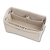DKJAHSEK Taschenorganizer Kosmetiktaschen, Filzstoff, Handtaschen-Organizer, Einstecktasche, Reise-Innenhandtasche, tragbarer Make-up-Organizer(Beige,Speedy40 NeverfullGM)