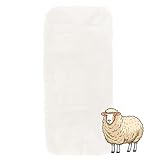 Fillikid Lammfelleinlage 73x33 | Premium Merino Lammfell für Kinderwagen, Buggy & Autositze | Kuschelig weich, ganzjährig nutzbar mit Gurtschlitzen | Universal Bezug | Inkl. Baumwoll-Windel