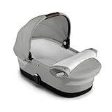 CYBEX Gold GAZELLE S Cot Kinderwagenaufsatz, Ab Geburt bis ca. 6 Monate (max. 9 kg), Für CYBEX Gazelle S und e-Gazelle S, Stone Grey