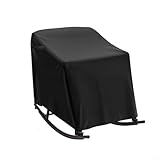 Lastdaytime Outdoor Schaukelstuhl Abdeckung, wasserdichte Gartenstuhl-Schutzhülle mit sicheren Gurten, Oxford-Gewebe (schwarz)