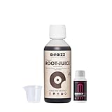 GROWMANIA Root Juice von BioBizz 250 ml + Probe Boost Up von Up Nutrients + Messbecher | Organischer Wurzelstimulator | Für junge Pflanzen und Setzlinge