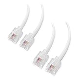 Cable Matters 2er-pack 2m Telefonkabel RJ11 auf RJ11 für Telefon, Internet DSL, ADSL kabel, Modem, ISDN kabel in Weiß - 2 m