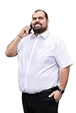 ADAMO Business-Hemd Kurzarm Comfort FIT Herren Serie 'Warren' in großen Größen bis 10XL, Größe:3XL, Farbe:Weiß