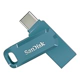 SanDisk Ultra Dual Drive Go USB Type-C 256 GB (Android Smartphone Speicher, USB Type-C-Anschluss, 400 MB/s Lesegeschwindigkeit, Nutzung als Schlüsselanhänger möglich) Navagio Beach