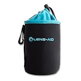 LENS-AID Neopren Objektivbeutel mit Fleece-Fütterung als Set oder einzeln Objektivtasche BZW. Köcher als Schutz für Objektiv, Blitz, Monitor, Kamera-Zubehör - M