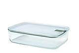 Mepal - Glasbehälter mit deckel EasyClip - Meal prep boxen - Geeignet für Mikrowelle, Dampfgarer, Ofen und Gefrierschrank - Luftdicht und auslaufsicher - Mikrowellengeschirr - 700 ml - Nordic sage