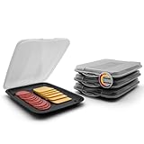 BigDean 4 Stück Aufschnittboxen für Kühlschrank – stapelbare Aufschnittdosen für Käse, Wurst uvm. – Wurstdosen Made in Germany
