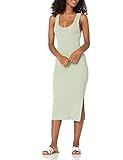 The Drop Damen Yasmin Rib gestricktes Miditankkleid, Desert Sage, M