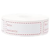 HOUDERCO 1Rolle Lebensmittelaufkleber Selbstklebende Etiketten für Kühlschrank und Gefriertruhe Wiederverwendbar Premium Papiermaterial zur Lebensmittelspeicherung