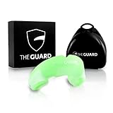 THE GUARD – Mundschutz für Kontaktsportarten jeder Art, inkl. Aufbewahrungsbox I Individuell anpassbar, BPA frei & geschmacksneutral I Sport Zahnschutz für Boxen, Kampfsport & Hockey I Green/White