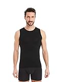 FINN Business Unterhemd Herren Ärmellos mit Rundhals-Ausschnitt - Unterziehshirt Männer aus original Lenzing® Modal Stoff - Das perfekte Tank-Top unter Hemd und Anzug Schwarz XL