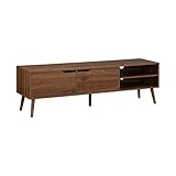 sweeek - TV-Möbel mit Nussbaumdekor, 2 Türen, 1 Regal, 160 cm - Nepal