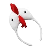 AKOOSY Hahn Stirnband für Kostümpartys Lustiges Tierhaarreifen Accessoire für Ostern Weiches Leichtes Material Foto Requisite für Erwachsene für Rollenspiele