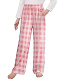 Arshiner Mädchen Schlafanzughose Lang Kinder Cartoon Pyjamahose Elastische Taille Freizeithose mit 2 Taschen Schlafanzughosen für Mädchen 13-14 Jahre 160