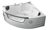 Jet-Line®| Whirlpool | Wanne | Badewanne | Villa Carlotta | Spa Eck Badewanne | Whirlwanne | 1.53 m x 1.53 m Weiss Luft und Wassersystem | Heizung | Ozon | Led | Eckwanne