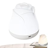 Generico Rosa Nachtlicht für Kinderzimmer, Dimmbare Rose Nachtlicht für Kinder, Wiederaufladbare LED Blumenlampe mit 3 Lichtmodi, LED Nachtlicht Blume