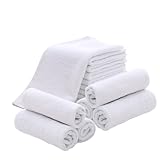 25 Stück Baby Waschlappen, Waschlappen aus 100% Baumwolle, Wiederverwendbare Gesichtstuch, Waschbar Weichen Weißen Frotteetüchern, Ideal für Empfindliche Haut