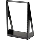 StarTech.com 2 Post Server Rack - Open Rack - Audio-Video-Rack - Laborgestell - Offener Serverschrank - Computer-Rack - Freistehendes Rack - Verteilerrahmen (2POSTRACK16)