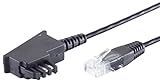 1aTTack.de 1x 1,5m - Routerkabel TAE-F auf RJ45 (8P2C) TAE Kabel Anschlusskabel Router an Telefondose kompatibel mit DSL VDSL ADSL Fritzbox Internet - schwarz