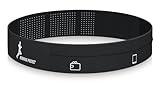 Mohard Laufgürtel Handy, Bauchtasche Sport Damen & Herren mit 3 Taschen, Verstellbarem Laufgürtel, Handytasche Joggen Running Belt Passt für Alle Smartphones zum Gehen, Joggen, Radfahren-Schwarz