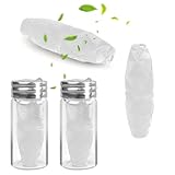 Zahnseide, weiß, 2 Stück, 3 x 30 m, natürliche Zahnseide, wiederverwendbar, in einer Glasflasche – Interdentalreiniger Zahnseide in einer Glasflasche