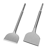 SDS PLUS 2 Stück Meißel-Set, Fliesenmeißel & 15°Abgewinkelter Meißel 75 x 250mm, Hochwertiges 40CR-Stahl SDS PLUS Meißel Set Langlebig & Scharf für Fliesen, Fliesenkleber, Beton, Naturstein, Mauerwerk