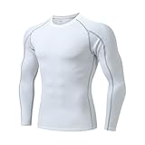 SOOUICKER Funktionsshirt Herren Langarm Laufen Langarmshirt Herren Joggen Outdoor Kompressionsshirt Herren Gym Sport Tshirts Herren Fitness Slim Fit Muskelshirts Herren Langarm